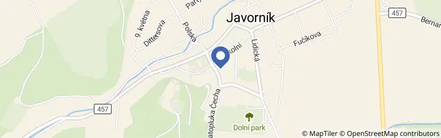 Mapa - Dětské hřiště ve městě Javorník