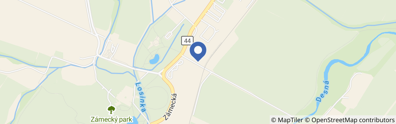 Mapa - Motýlák Velké Losiny