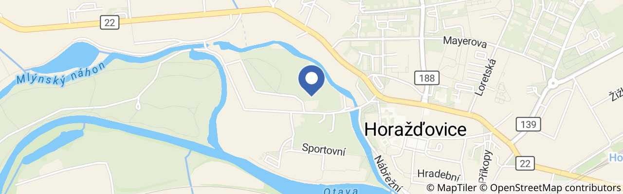 Mapa - Přírodovědná stanice Horažďovice