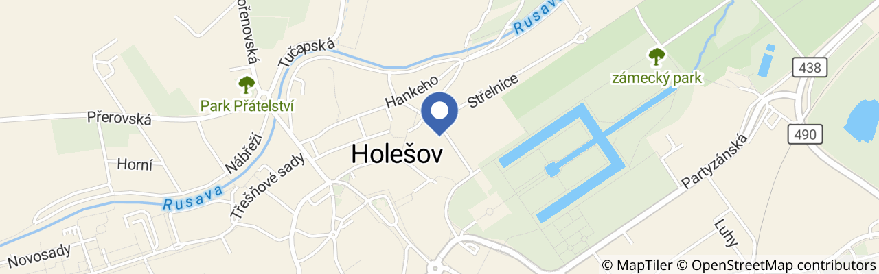 Mapa - Zemanova kovárna v Holešově