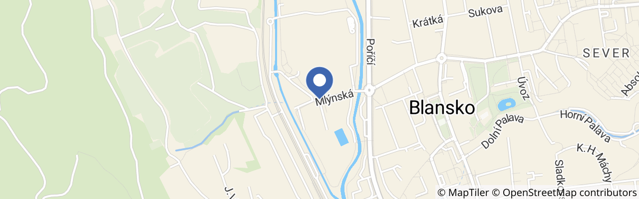 Mapa - Auqapark Blansko
