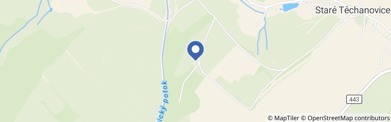Mapa - Rozhledna Těchanovická vyhlídka