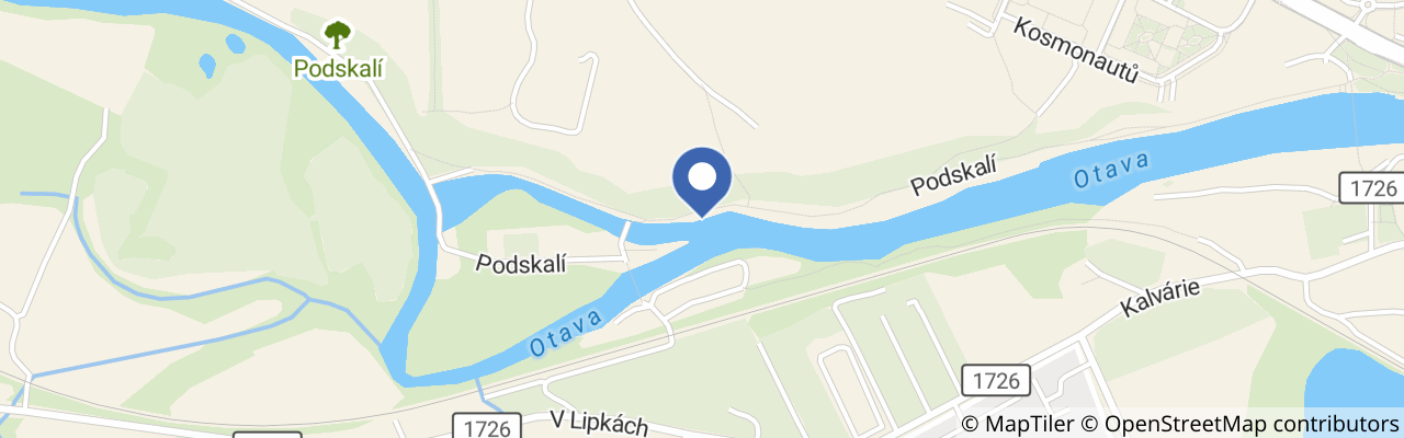 Mapa - Hřiště u vodníka (Podskalí Strakonice)