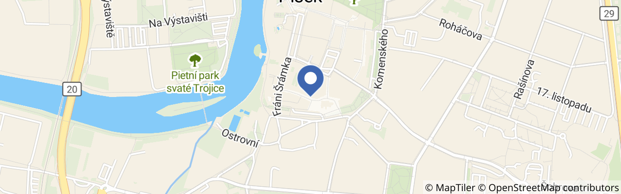 Mapa - Cukrárna Pečem Světem Písek