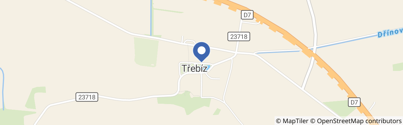 Mapa - Staročeský jarmark v Třebízi