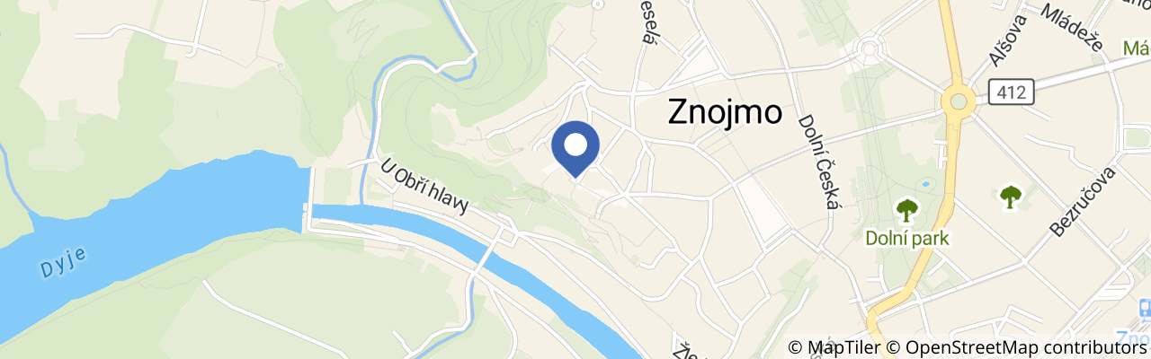 Mapa - Vyhlídka u kostela svatého Mikuláše ve Znojmě