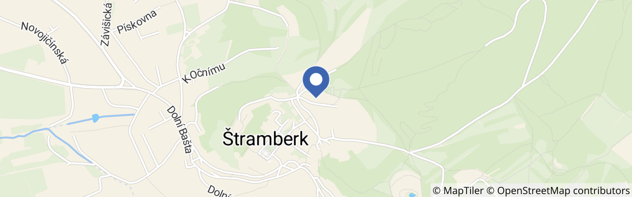 Mapa - Bílá Hora Štramberk