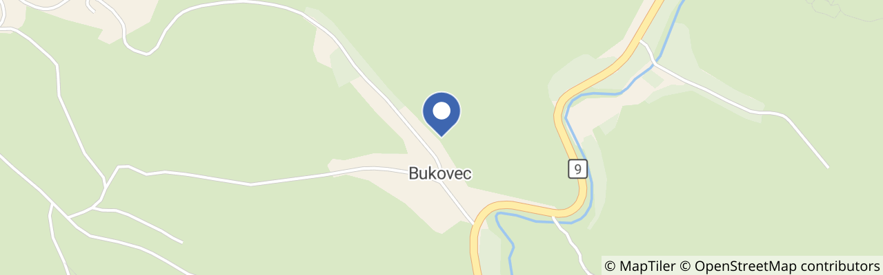 Mapa - Hájovna Bukovec